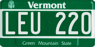 VT license plate LEU220