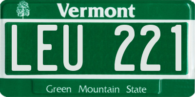 VT license plate LEU221