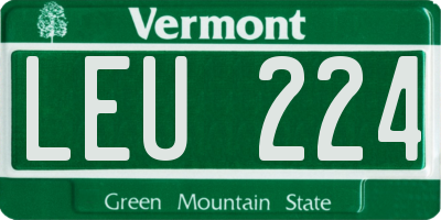 VT license plate LEU224