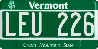 VT license plate LEU226