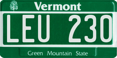 VT license plate LEU230