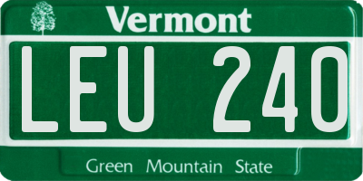 VT license plate LEU240