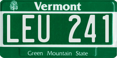 VT license plate LEU241
