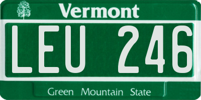 VT license plate LEU246