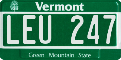 VT license plate LEU247