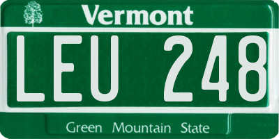 VT license plate LEU248