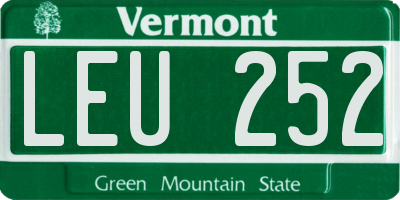 VT license plate LEU252