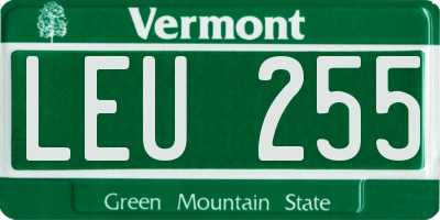 VT license plate LEU255