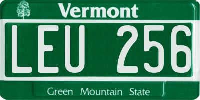 VT license plate LEU256