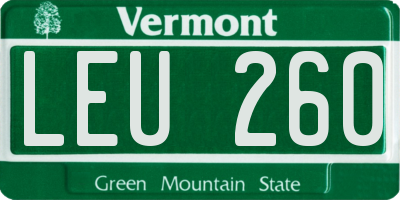VT license plate LEU260