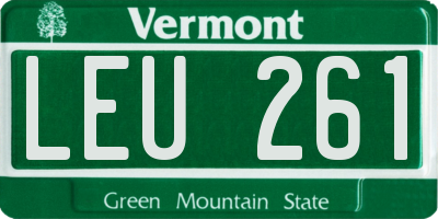 VT license plate LEU261