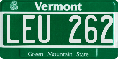 VT license plate LEU262