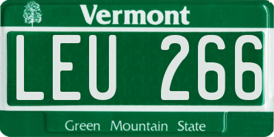 VT license plate LEU266