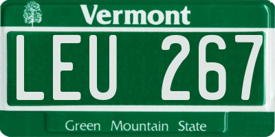 VT license plate LEU267