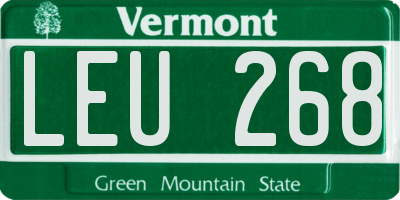 VT license plate LEU268