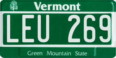VT license plate LEU269