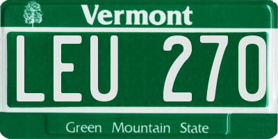 VT license plate LEU270