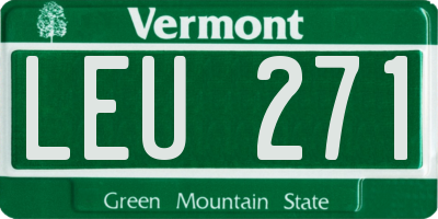 VT license plate LEU271