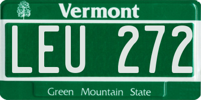 VT license plate LEU272