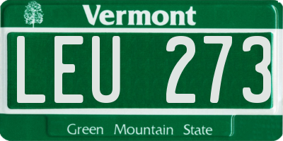 VT license plate LEU273