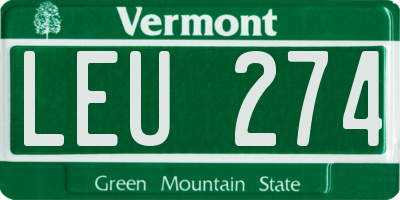 VT license plate LEU274