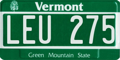 VT license plate LEU275