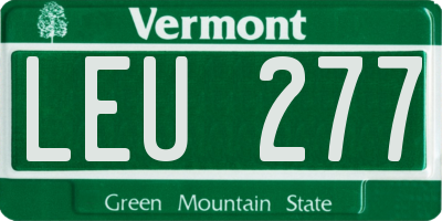 VT license plate LEU277
