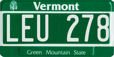 VT license plate LEU278