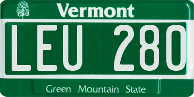 VT license plate LEU280