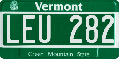 VT license plate LEU282