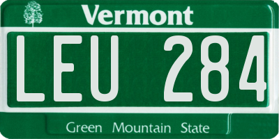 VT license plate LEU284