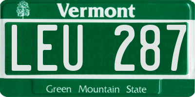 VT license plate LEU287