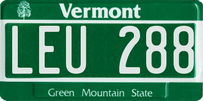 VT license plate LEU288