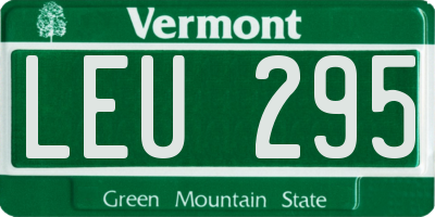 VT license plate LEU295