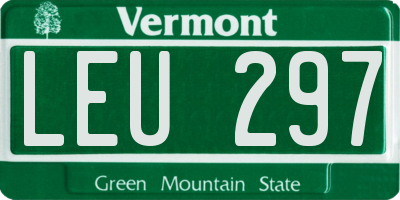 VT license plate LEU297