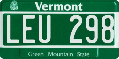 VT license plate LEU298