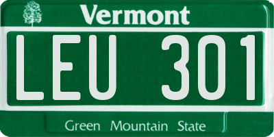 VT license plate LEU301