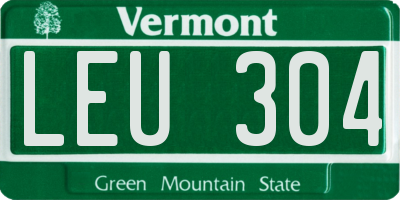 VT license plate LEU304