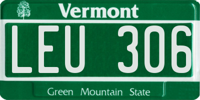VT license plate LEU306