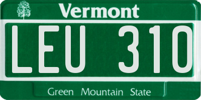 VT license plate LEU310