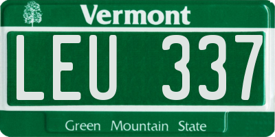 VT license plate LEU337