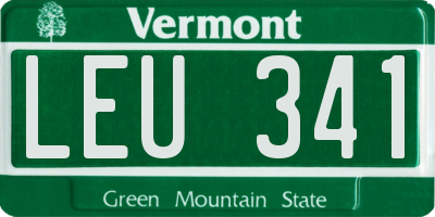VT license plate LEU341