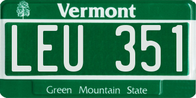 VT license plate LEU351