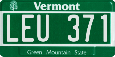 VT license plate LEU371
