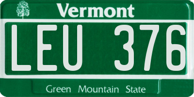 VT license plate LEU376