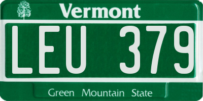 VT license plate LEU379
