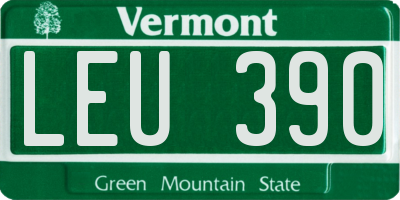 VT license plate LEU390