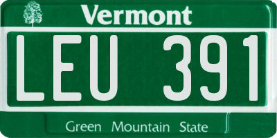 VT license plate LEU391