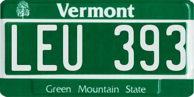 VT license plate LEU393