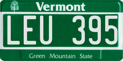 VT license plate LEU395